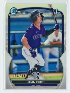 2023 Bowman Juan Brito Chrome Refractor /499 - BCP-77 - Picture 1 of 2