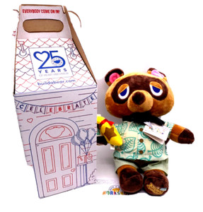 Build-A Bear Animal Crossing neue Horizonte Tom Nook Braunbär Plüschtier mit Extras