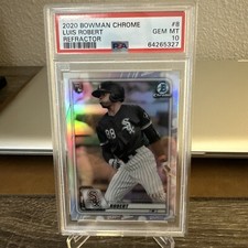 PSA 10! 2020 Bowman Chrome LUIS ROBERT Refractor Rookie Card RC /499 - White Sox