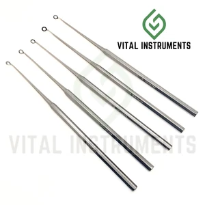 Curette per orecchie da 5 dollari #3 smussate angolate 6" ENT strumenti chirurgici inox CE - Foto 1 di 1