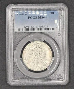 1936-D Walking Liberty Half Dollar | PCGS MS64 - Picture 1 of 4