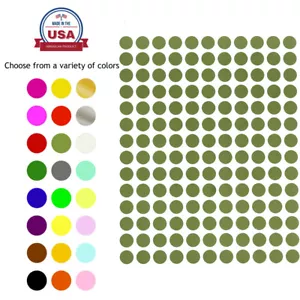 Color Coded Round Circle Map Dots Sticker 3/8 Inch Multi Colors Available 10mm - Picture 1 of 35