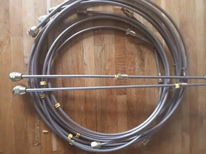 Land Rover Defender 90  +V Brake Pipe Set Kit Cupro Nickel Brass Nuts 1423RT - Picture 1 of 3