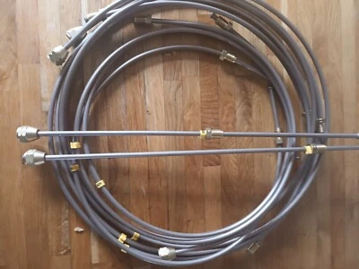 Land Rover Defender 90  +V Brake Pipe Set Kit Cupro Nickel Brass Nuts 1423RT - Image 1 of 3