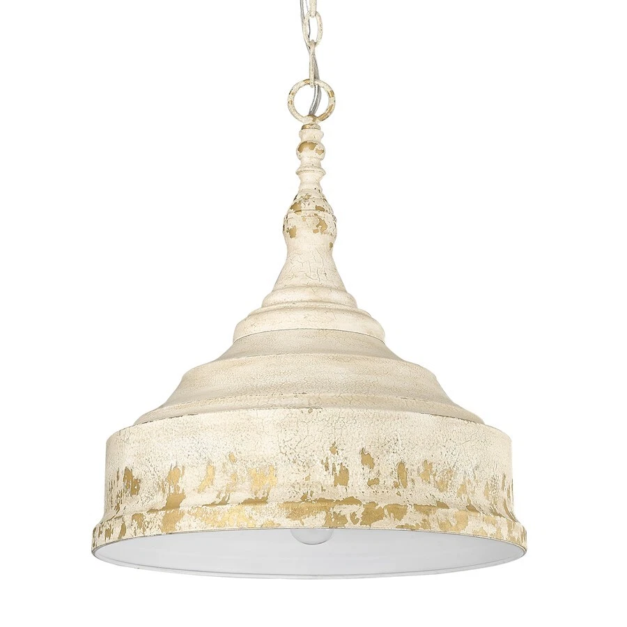 Golden Lighting 0806-3p AI Keating - 3 Light Pendant Antique Ivory Finish