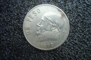 1972 Mexico Un 1 Peso Jose Morales Eagle 28.98mm Coin - Picture 1 of 2