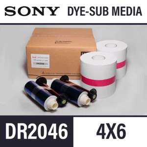4x6" DR2046 Paper & Ribbon Media for Sony UPDR-200 (1400 Prints Per Box) - Zdjęcie 1 z 1
