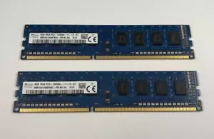 (2) SK Hynix 4 GB 1Rx8 PC3 12800U-11-13-A1 RAM desktop HMT451U6BFR8C-PB - Foto 1 di 2