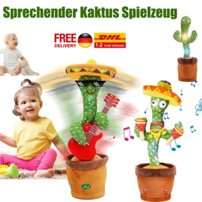 Sprechender Kaktus Spielzeug Nachsprechen auf Deutsch Tanzender Kaktus DE - Bild 1 von 4