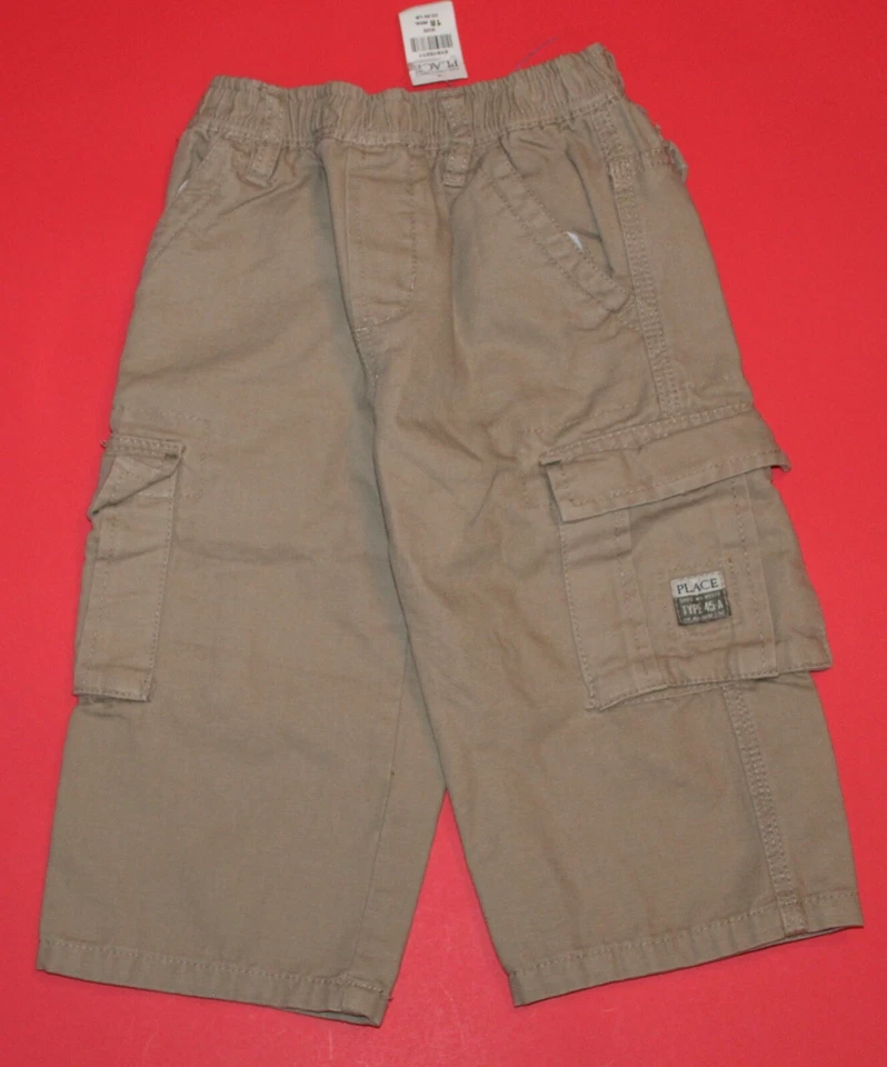 PANTALONES CHINOS CARGO CAQUI OSCURO GRUESO 18m 18 nuevos con etiquetas The Children's Place niños Foto 1 de 1