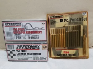 Speedway Series 150 Piece Hitch Pin/Locknut Assortments/18 Pc. Punch Set (New) - Picture 1 of 2