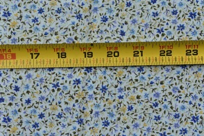 29" Largo, Dorado Lavanda Azul Calicó en Lt-Blue Edredón Algodón, Fabri-Edredón, P3212 Foto 1 de 4