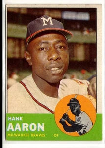1963 Topps Hank Aaron #390 - Imagen 1 de 3