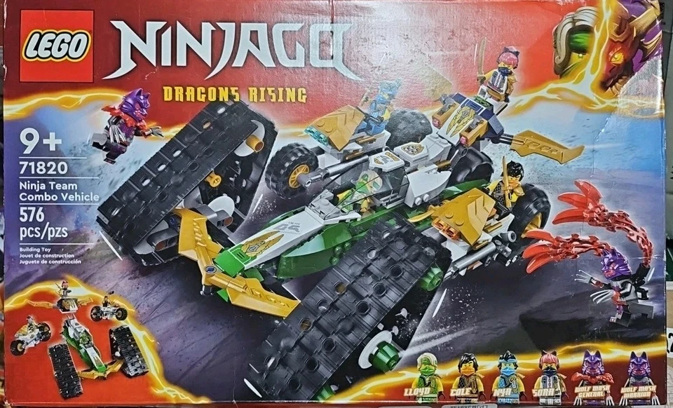 LEGO NINJAGO 71820 Ninja Team Combo Vehículo 4 en 1 Set de Construcción - 576 piezas - NUEVO  Foto 1 de 3