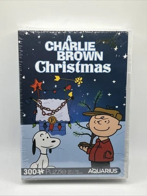 A Charlie Brown Christmas PEANUTS SNOOPY 300 PC Puzzle Aquarius 10"x 14" Sealed - Image 1 of 4