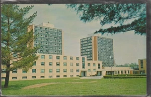 Washington and Lincoln Towers Western Illinois University Chrome Postcard - Picture 1 of 2