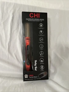 CHI AMPLITUDE TOURMALINE CERAMIC SERIES 1.25” HEATED ROUND BRUSH RUBY RED - Picture 1 of 9