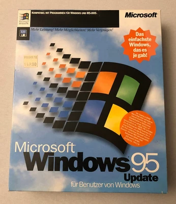 Microsoft Windows 95 Update Big Box  3,5  Disketten 14x - Rarität Sammlerstück - Bild 1 von 4
