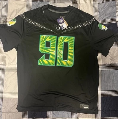 Camiseta deportiva Nike Oregon Ducks X Grateful Dead negra/verde tie-dye para hombre talla: 3XL Foto 1 de 4