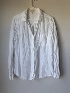 Cloth & Stone 100% Linen Anthropologie Button up Shirt Women’s Large White - Picture 1 of 8