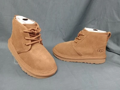 UGG Australia Niños Neumel II Botas Gamuza Con Cordones Castaño Talla 4 ¡NUEVAS EN CAJA! Foto 1 de 4