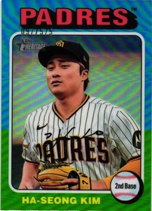 2024 Topps Heritage Chrome Refractor - Ha-Seong Kim (#417)  Padres   /575 - Picture 1 of 2