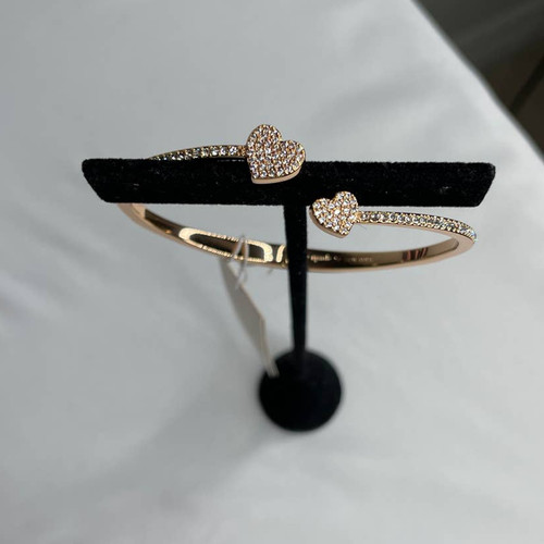 Bracciale Kate Spade il tuo vero cuore pavè cerniera aperta oro rosa (danni)