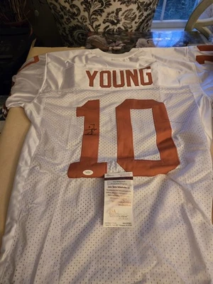 Camiseta Vince Young Autograph College Estilo Personalizado Certificado Jsa Foto 1 de 4