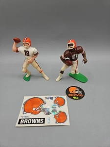 1989 Bernie Kosar & Eric Metcalf Cleveland Browns | Kenner Figures NFL Stickers - Picture 1 of 13