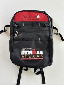 Memorial Hermann Iron Man Texas Triathlon Black/Red Backpack New 20” X 14” - Picture 1 of 5