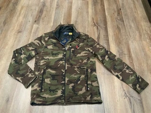 Nueva Chaqueta Polo Ralph Lauren Forrada de Vellón Cremallera Completa Tejida Camuflada Para Hombre Talla S - Imagen 1 de 10