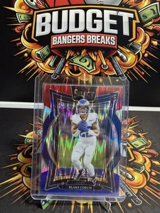 Panini Select 2024 - Concourse Blake Corum #9 rojo y azul Shock Prizm (RC) - Imagen 1 de 2