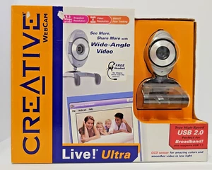 Cámara web creativa en vivo Ultra USB 2.0 video gran angular 640x480 VF-0060 con auriculares - Imagen 1 de 9