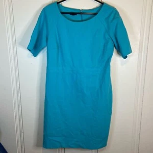 Talbots Kurzarm Türkis Blau Stretch Ponte Strick Etuikleid Gr. 10 - Bild 1 von 11