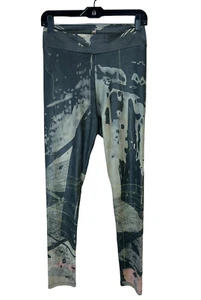 Volt Design Faux Suede Abstract Print Legging Size 1 Pull On Skinny Art to Wear - Picture 1 of 11