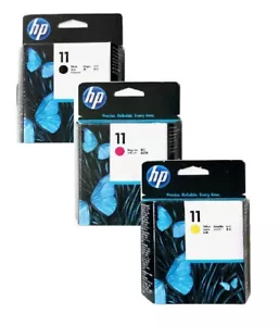 3x Original HP Druckkopf DesignJet 110 111 500 800 / Nr. 11 C4810A C4812A C4813A - Bild 1 von 1