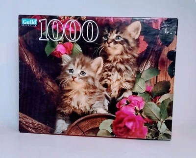 Hasbro "KITTENS" Puzzle  1000 Pc. NIB. Dated 2000. Sealed. Ages 12+  20" x 27.5" - Image 1 of 4