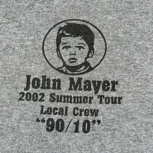 VINTAGE John Mayer 2002 Summer Tour Shirt XL Graphic Short Sleeve “crew Shirt” - Picture 1 of 6