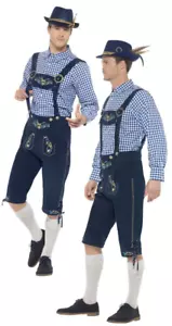 Da Uomo Deluxe Lederhosen Costume Adulti Tedesco Birra Festival Completo - Foto 1 di 7