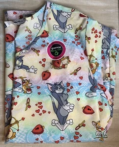 Tom & Jerry Scrub Top Jerry's Love Women’s Scrubs Size Small NWT - Picture 1 of 5