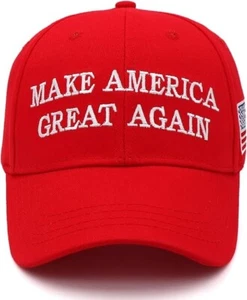 Cappello Make America Great Again President Donald Trump MAGA berretto con bandiera ricamato - Foto 1 di 8