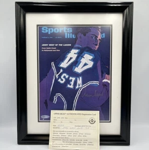 JERRY WEST RIVISTA ILLUSTRATA SPORTIVA FIRMATA PONTE SUPERIORE COA (CP2014424) - Foto 1 di 3