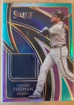 2020 Panini Select Swatches #SS-FF Freddie Freeman Tri-Color Prism 71/75 Relic - Image 1 of 2