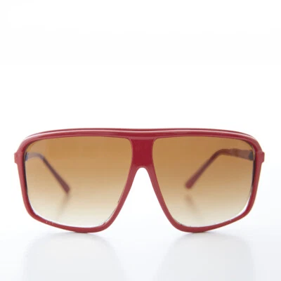 Grande Rosso Aviator Occhiali da Sole Vintage - Kreski - Immagine 1 di 3