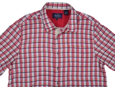 NAT NAST VTG luxury originals MENS LARGE SILK CIGAR BOWLING RETRO CAMP SHIRT RED - Image 1 of 4