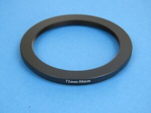 72mm to 58mm Stepping Step Down Ring Camera Lens Filter Adapter Ring 72-58mm