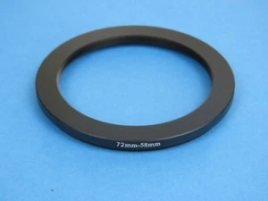 72mm to 58mm Stepping Step Down Ring Camera Lens Filter Adapter Ring 72-58mm - Picture 1 of 2