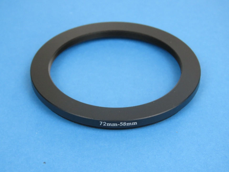 72mm to 58mm Stepping Step Down Ring Camera Lens Filter Adapter Ring 72-58mm - Image 1 of 2