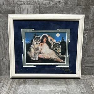 MAIJA Kunstdruck "STERNIT NIGHT" Indianerin Lady & Wolf Western Kunst SIGNIERT - Bild 1 von 21