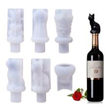 Red Wine Bottle Stopper Crystal Epoxy Resin Mold Cat Claw Rabbit Silicone Mo FT
